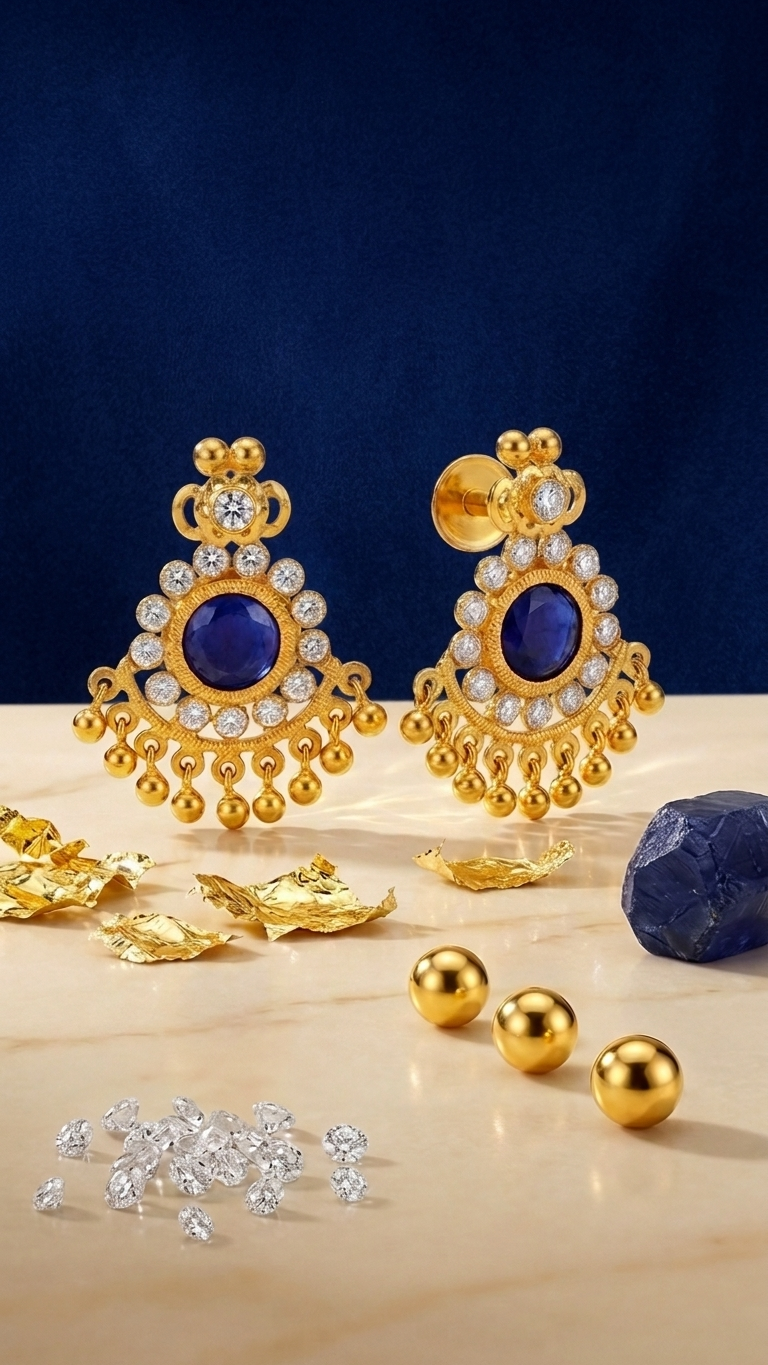 Blue Palakka Gold Stud